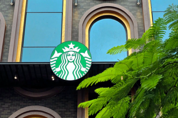 Biển logo 1 mặt starbucks chuẩn nhận diện thương hiệu