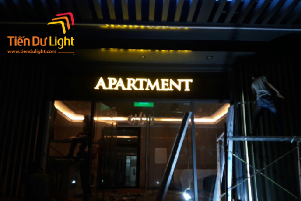 Thi công bộ chữ nổi Apartment