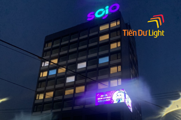 Tiến Dư Light hoàn thành thi công logo chữ nổi tòa nhà SOJO 