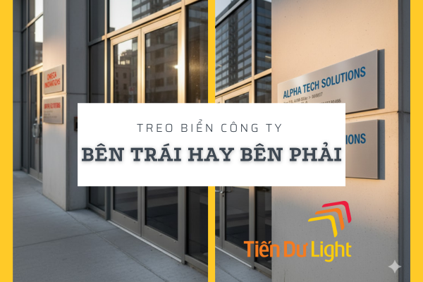 Pháp luật không quy định treo biển công ty bên trái hay phải