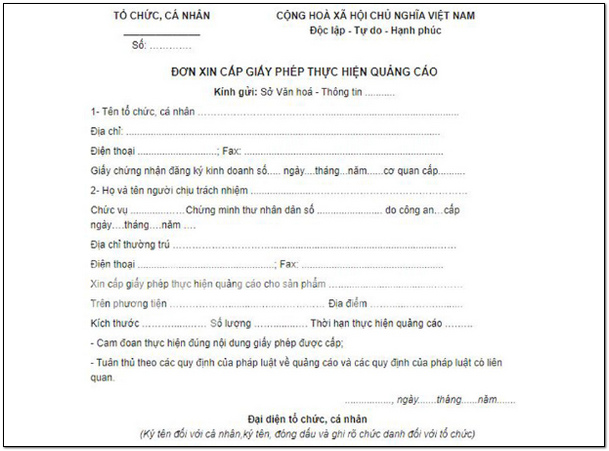 Cần xin giấy phép quảng cáo ngoài trời trước khi thi công