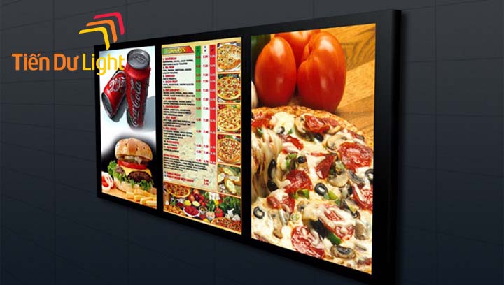 Ứng dụng hộp đèn khung nhôm bật nắp 