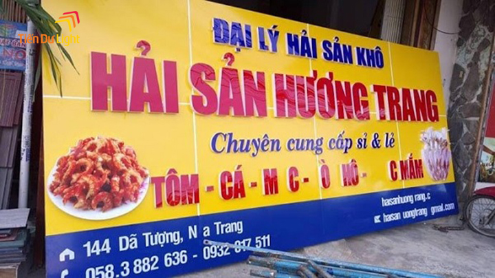 biển nhà hàng hải sản
