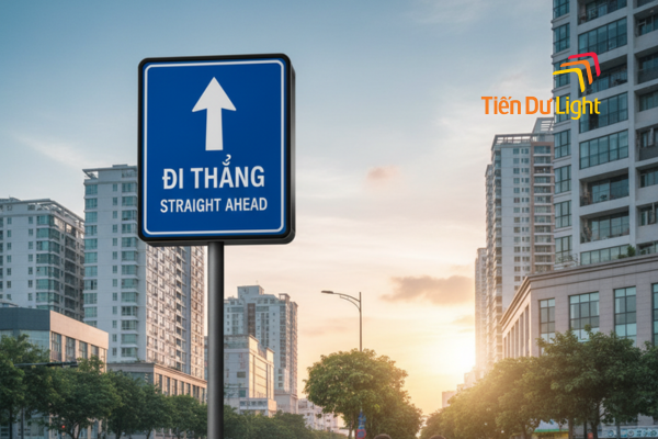 Biển chỉ dẫn đi thẳng – Ứng dụng trong giao thông và công trình công cộng