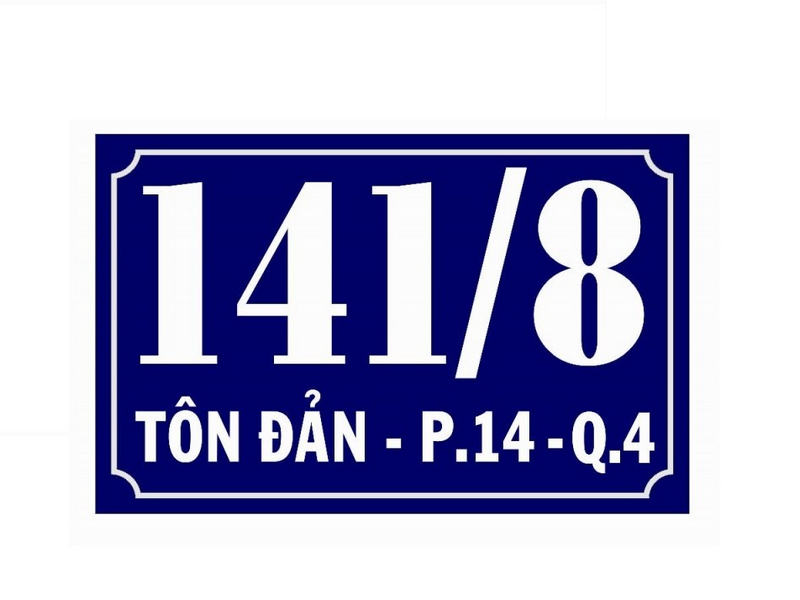 Biển số nhà mica