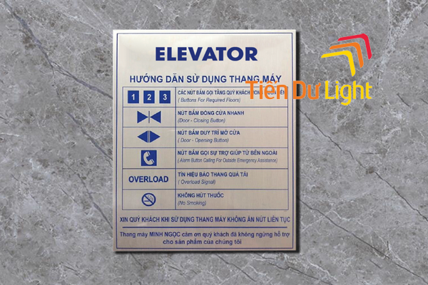 Biển hướng dẫn sử dụng thang máy