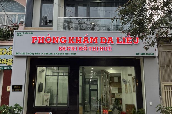 Mẫu bảng hiệu phòng khám da liễu đẹp, ấn tượng