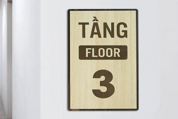 Biển số tầng gỗ đẹp, ấn tượng