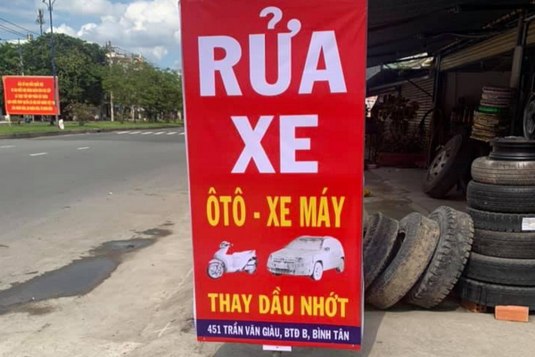 Phân loại biển vẫy rửa xe chi tiết