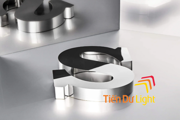 Chữ inox trắng bóng ứng dụng rộng rãi