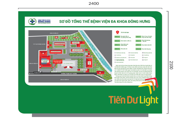 Làm biển sơ đồ tổng thể bệnh viện Đông Hưng