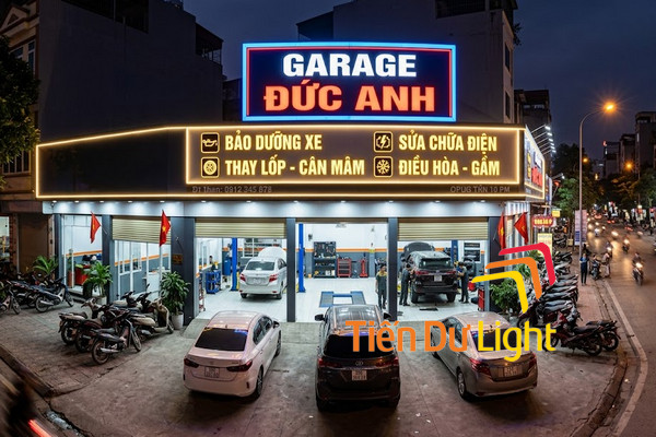 Bảng hiệu garage chuyên nghiệp, xây dựng uy tín dịch vụ xe