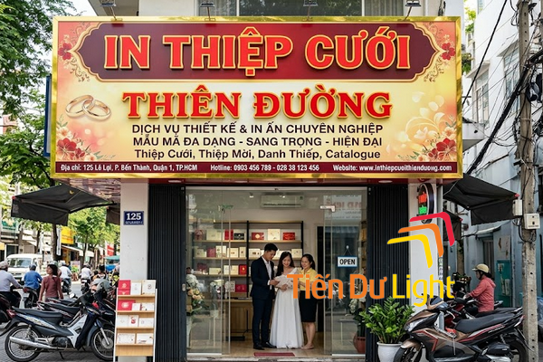 Mẫu bảng hiệu in thiệp cưới đẹp, thu hút khách hàng từ cái nhìn đầu tiên