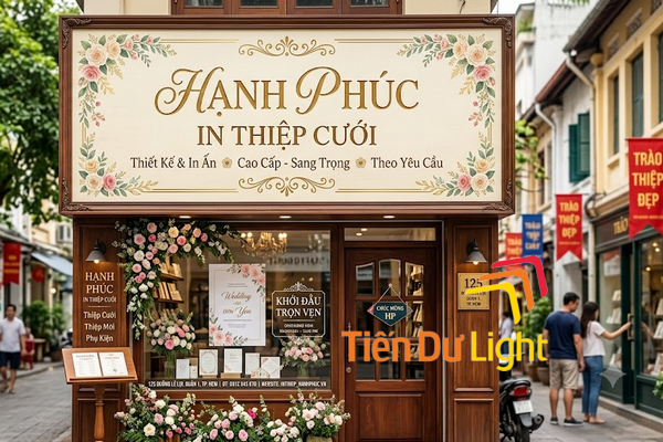 Các loại bảng hiệu in thiệp cưới được ưa chuộng