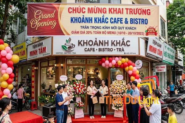 Bảng hiệu khai trương đẹp, thu hút, nổi bật
