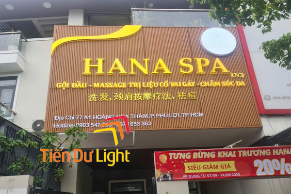 Bảng hiệu lam sóng đẹp, gây ấn tượng mạnh