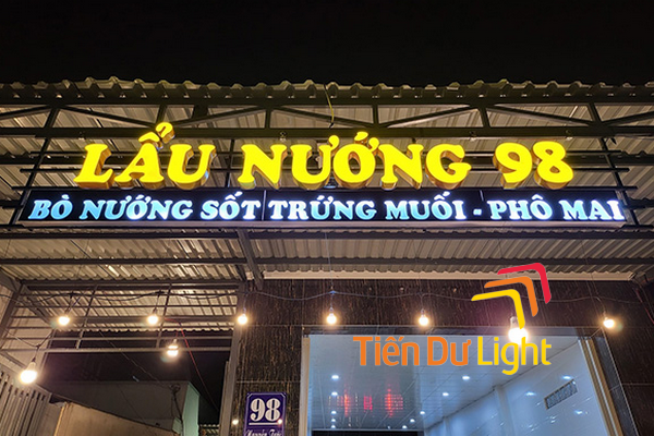 Mẫu bảng hiệu quán lẩu hải sản đẹp, ấn tượng
