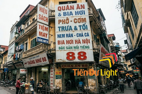 Bảng hiệu thập niên 80 mộc mạc, giản dị