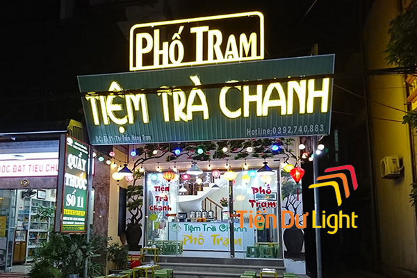 Bảng hiệu trà chanh giã tay đa dạng phong cách