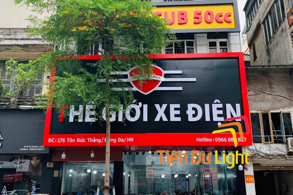 Bảng hiệu xe đạp điện ấn tượng, bắt mắt