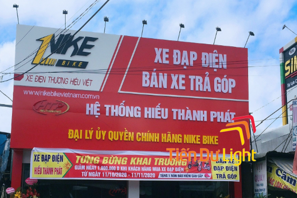 Bảng hiệu xe đạp điện nổi bật, thu hút khách hàng