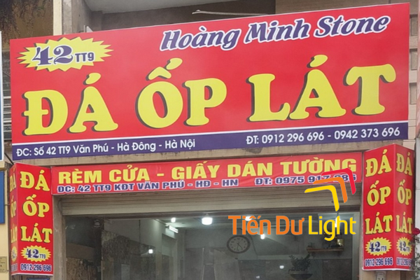 Biển quảng cáo đá ốp lát đẹp, thu hút, độc đáo