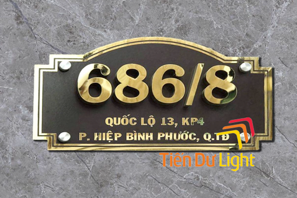 Tham khảo mẫu biển số nhà tân cổ điển