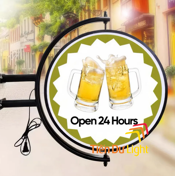 Eye-catching rotating circular light boxes