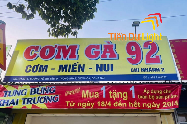 Bảng hiệu quán cơm bình dân đẹp, ấn tượng