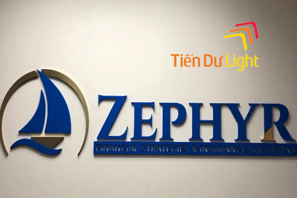 Chữ inox xanh bóng ứng dụng phổ biến trong làm biển hiệu