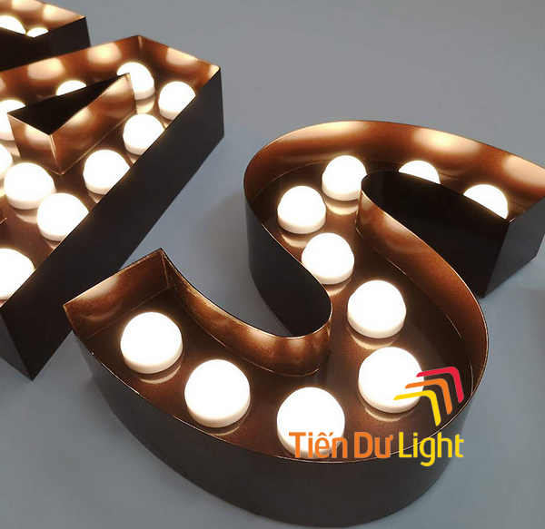 Chữ nổi gắn bóng đèn tròn bulb có nhiều loại khác nhau