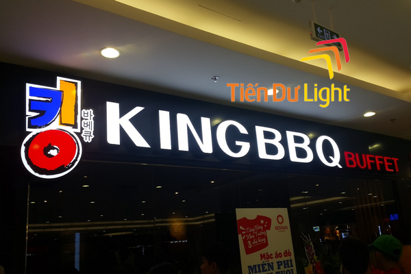 Aluminum-based raised lettering with UV-printed acrylic face is popular among restaurants