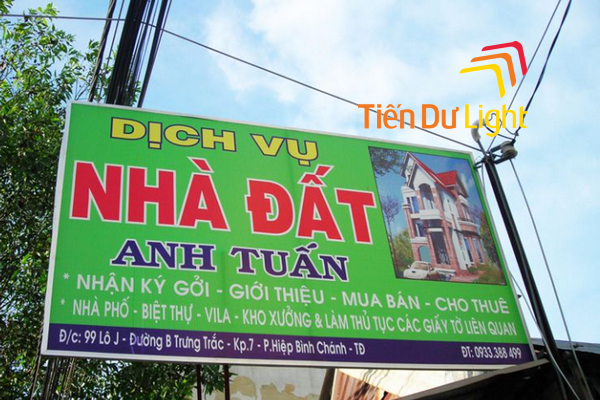 Biển quảng cáo nhà đất giá rẻ, tối ưu chi phí