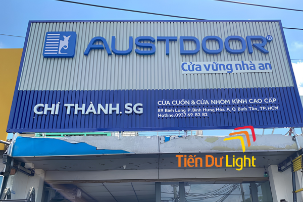 Bảng hiệu cửa cuốn đẹp, bền, thu hút khách hàng hiệu quả