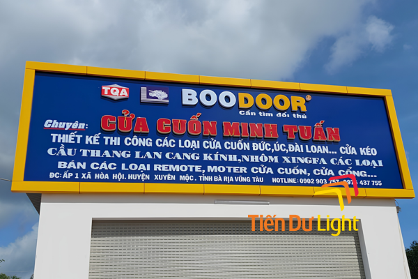Phân loại bảng hiệu cửa cuốn phổ biến
