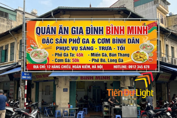 Bảng hiệu in bạt bền màu, phù hợp mọi quy mô kinh doanh