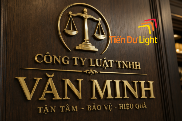 Bảng hiệu luật sư chữ nổi sang trọng, hiện đại