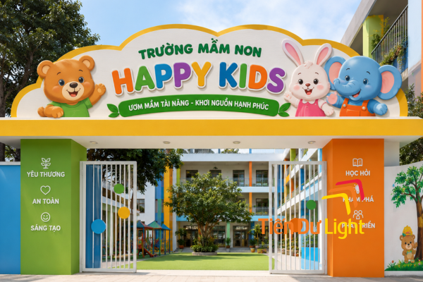Bảng hiệu mầm non sinh động, an toàn cho môi trường giáo dục