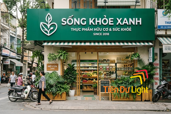 Phân loại bảng hiệu màu xanh lá đẹp