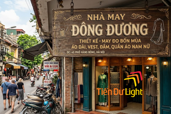 Bảng hiệu may mặc phong cách xưa