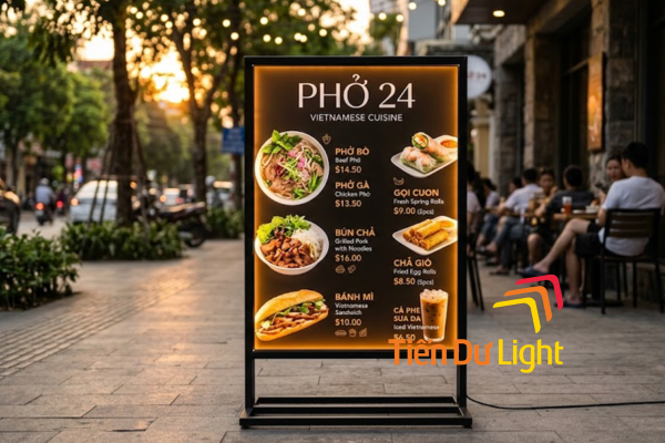 Bảng hiệu menu thu hút khách, tăng doanh thu F&B