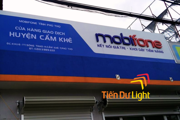 Thi công bảng hiệu Mobifone chuẩn nhận diện thương hiệu