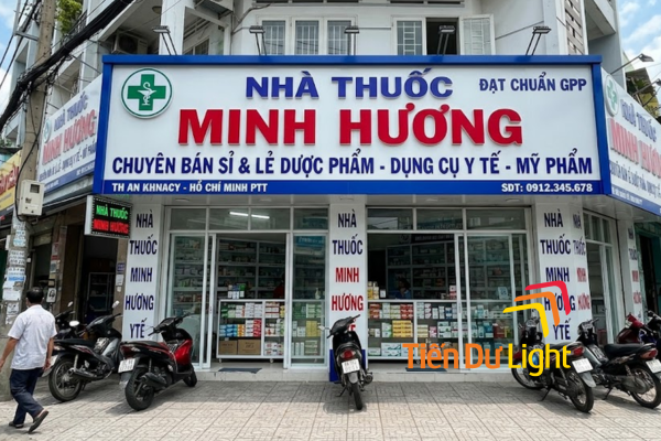 Bảng hiệu nhà thuốc đẹp có nhiều loại kiểu dáng