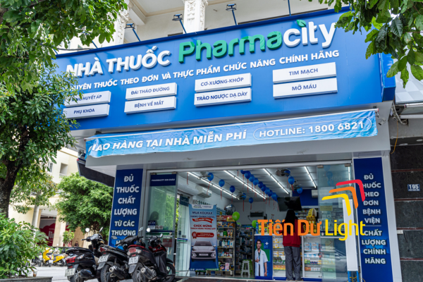 Hệ thống bảng hiệu đồng bộ chuỗi nhà thuốc nhiều chi nhánh Việt Nam