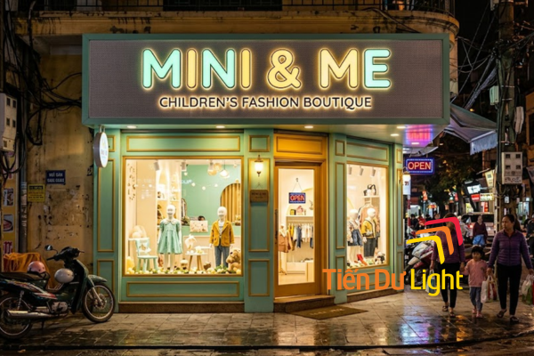 Lưu ý khi làm bảng hiệu quần áo trẻ em