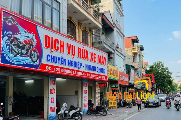 Bảng hiệu rửa xe máy sáng tạo giúp nâng tầm hình ảnh cửa hàng