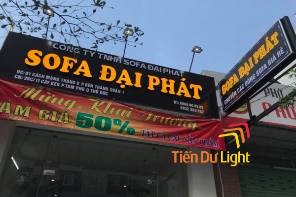 Gợi ý mẫu bảng hiệu sofa đẹp cho cửa hàng nội thất