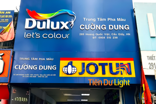 Bảng hiệu sơn Dulux mặt tiền chuyên nghiệp