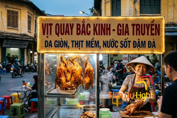 Bảng hiệu vịt quay đẹp, đặc trưng cho quán vịt quay Bắc Kinh