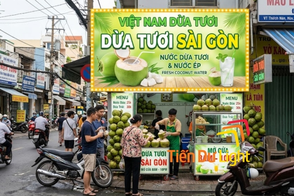 Bảng hiệu vựa dừa chuyên nghiệp